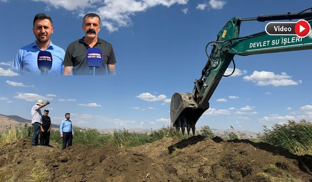 Yüksekova’da yıllardır su altında kalan araziler DSİ çalışmalarıyla üretime açılıyor