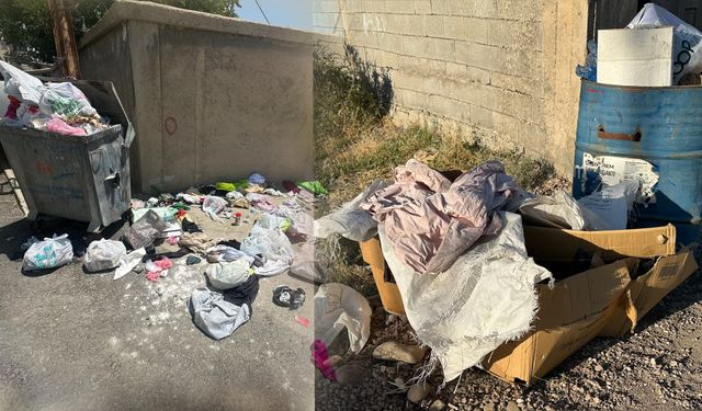 Yüksekova’da Uzun Süre Bekletilen Çöp Konteynerlerine Tepki