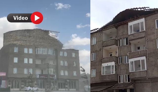 Yüksekova’da şiddetli fırtına çatıyı uçurdu