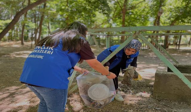Hasköy Barajı’nda gönüllü gençlerden örnek çalışma