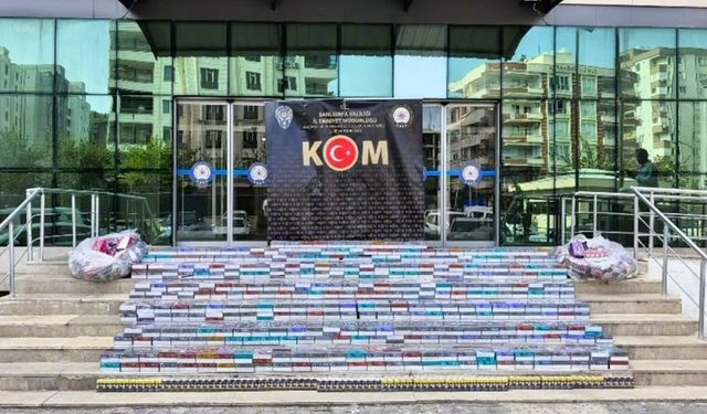 Şanlıurfa’da 10 milyon TL değerinde kaçak tütün ve sigara ele geçirildi