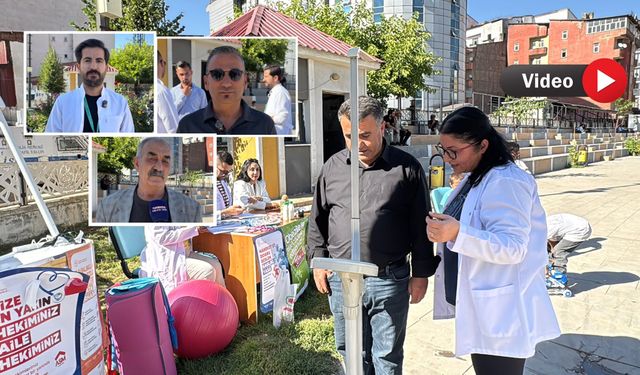Yüksekova’da vatandaşlara parkta ücretsiz sağlık taraması yapılıyor