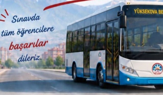 Yüksekova Belediyesi’nden KPSS adaylarına ücretsiz ulaşım desteği
