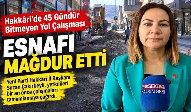 Hakkâri’de 45 Gündür Bitmeyen Yol Çalışması Esnafı Mağdur Etti