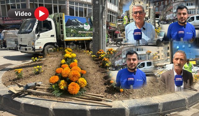 Yüksekova Özgürlük Meydanı’nda Çöp Konteynerlerinin Yerini Çiçekler Aldı