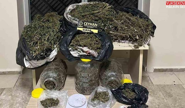 Ceyhan’da uyuşturucu operasyonu: 8 kilo 562 gram esrar ele geçirildi