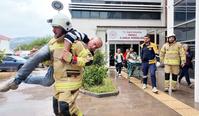 Tunceli’de deprem ve yangın tatbikatı