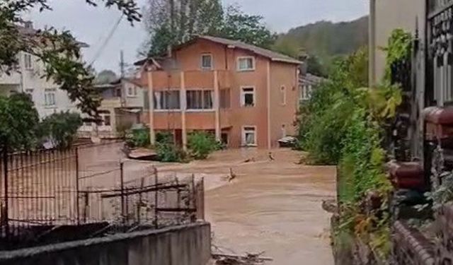 Yağışın etkileri Şile’de devam ediyor: Dere taştı, evleri su bastı