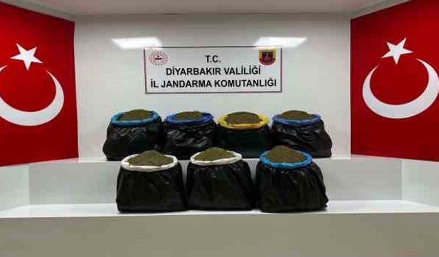Diyarbakır'da ağaçlık alanda 100 kilo esrar bulundu