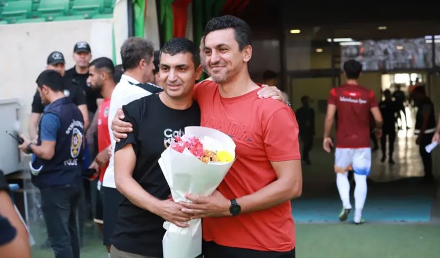 Kardeş teknik direktörlerin karşı karşıya geldiği maçı Amedspor kazandı