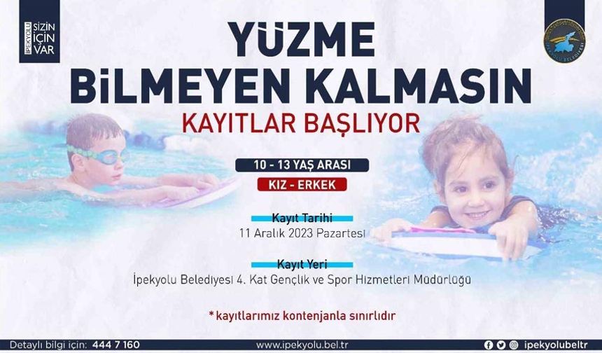 İpekyolu’nda “yüzme bilmeyen kalmasın” kursu