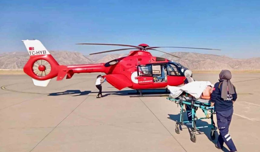 Ambulans helikopter 26 yaşındaki hasta için havalandı