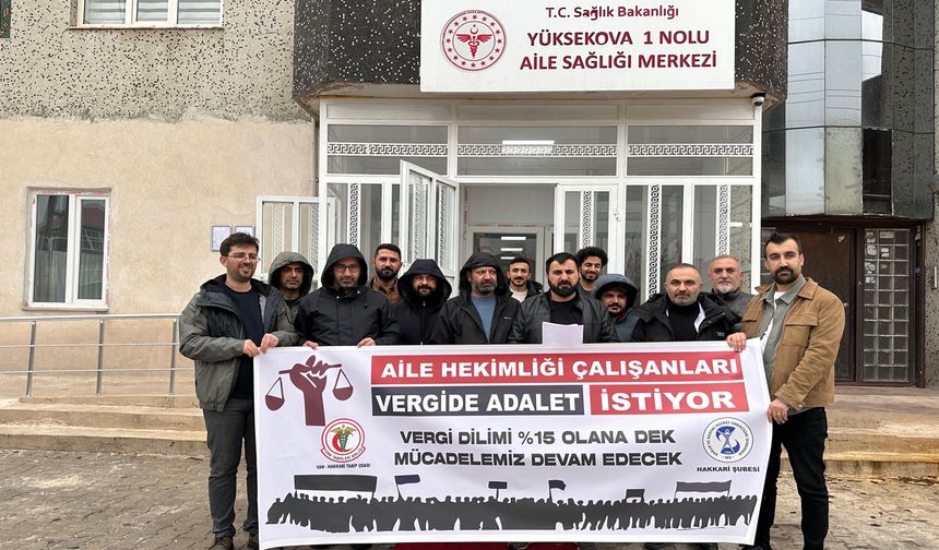 Yüksekova'da  Aile Sağlığı Merkezleri için SES ve TTB'den ortak basın açıklaması