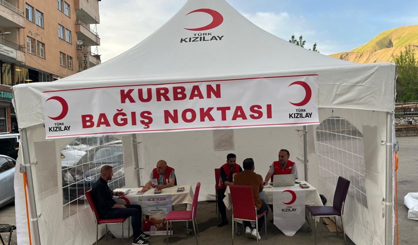 Hakkari’de Kızılay Kurban Bağış Noktası Hizmete Açıldı