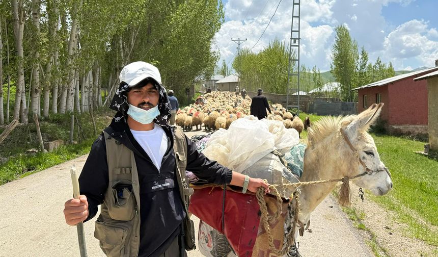 Yüksekova’da Besicilerin Zorlu Yayla Yolculuğu Başladı