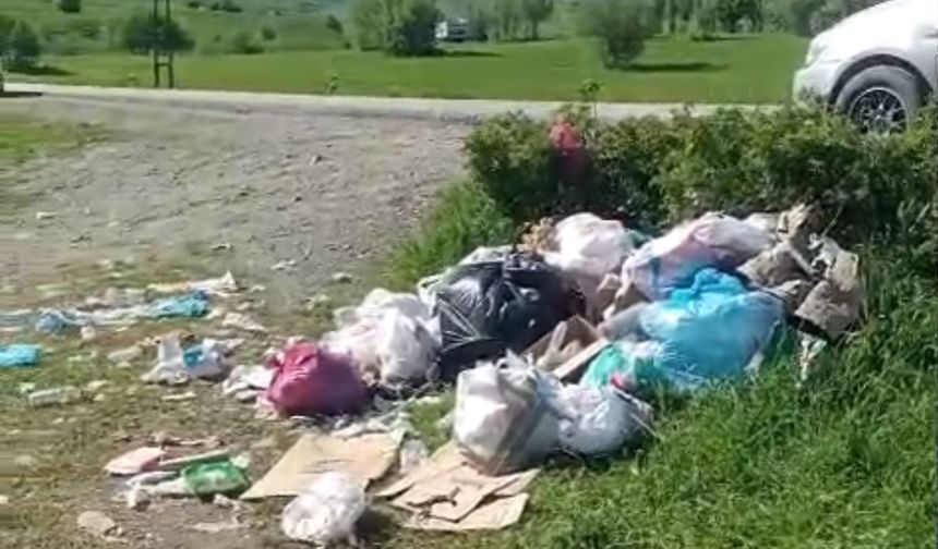 Yüksekova’da Piknik Sonrası Çöp Manzarası