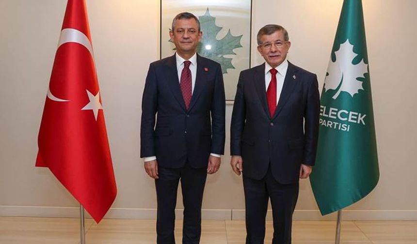 CHP Genel Başkanı Özel, Gelecek Partisi Genel Başkanı Davutoğlu ile görüştü