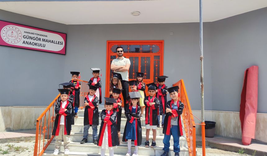 Güngör Mahallesi Anaokulu’nda Mezuniyet Coşkusu: Minikler Kep Attı