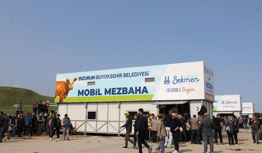Vatandaş mobil mezbahanelere koştu