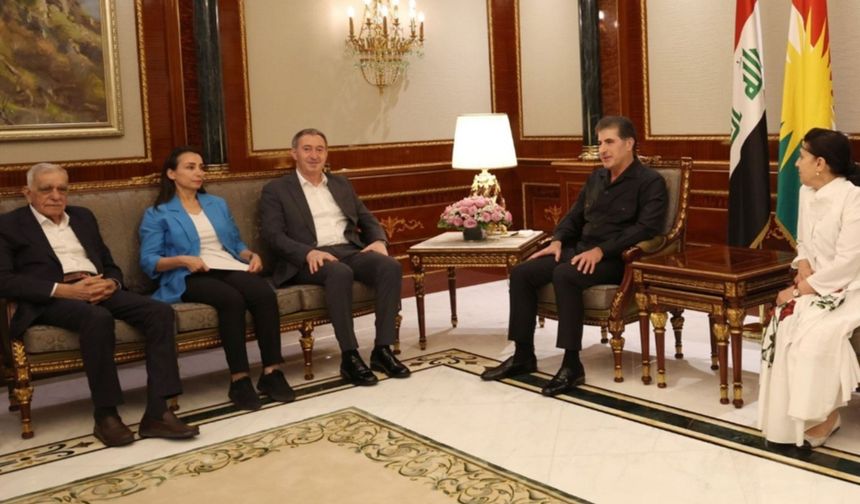 Neçirvan Barzani, DEM Parti heyetini kabul etti: 'Yeni adımlarla süreç ileri taşınacak'
