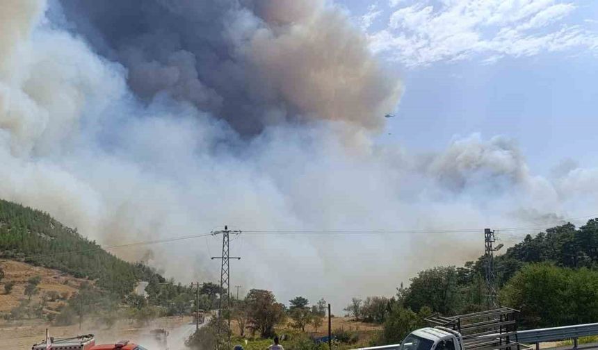 Mersin’deki orman yangınında evler tedbiren boşaltılıyor