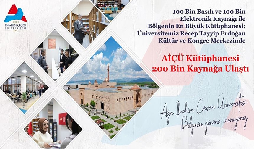 AİÇÜ Kütüphanesi 100 bin basılı ve 100 bin elektronik kaynağa ulaştı