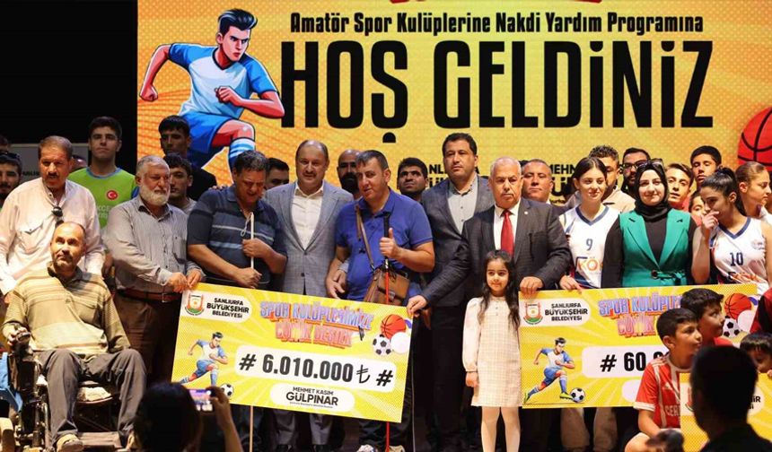 Şanlıurfa’da amatör spor kulüplerine 6 milyon lira destek