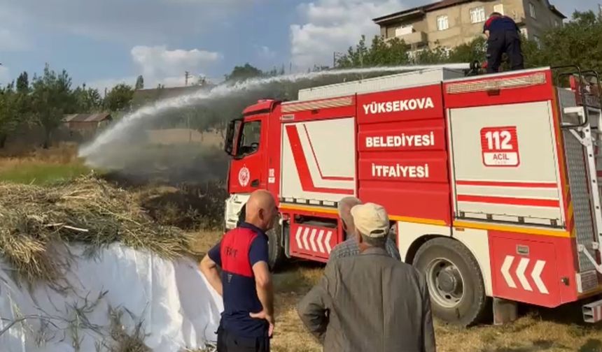 Yüksekova’da Anız Yangını Korkuttu: Ekipler Hızla Müdahale Etti