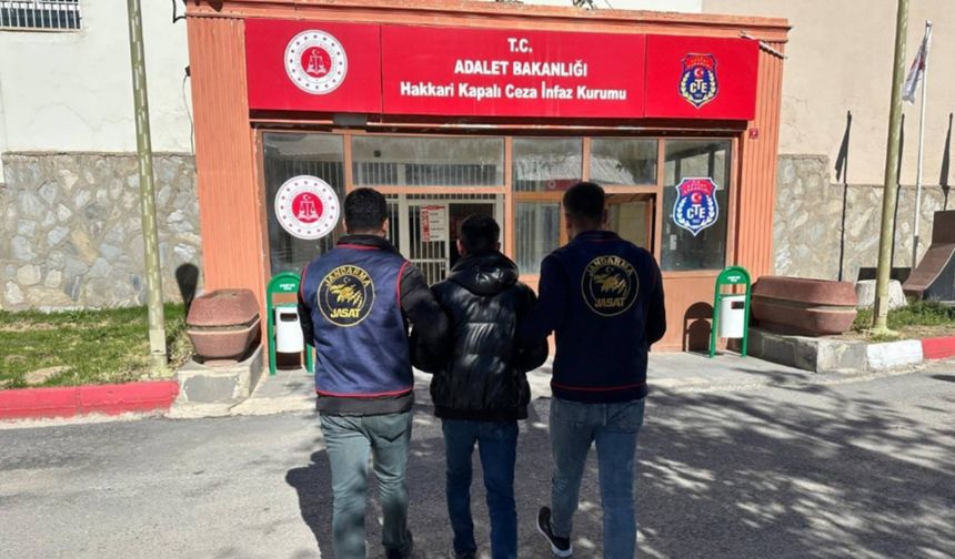 Hakkari’de 8 Yıl 9 Ay Hapis Cezası Bulunan şahıs yakalandı