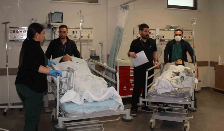 Sular Akademi Hastanesi’nde afet tatbikatı