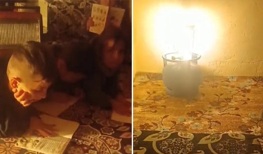 Öğrenciler Lüks Lambası Işığında Ders Çalıştı