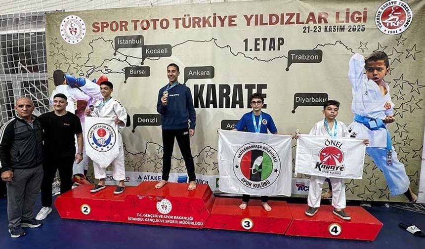 Gaziosmanpaşalı karatecilerden Türkiye Yıldızlar Ligi’nde 14 madalya