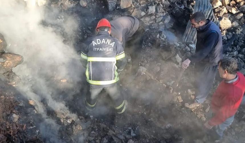 Yangında evi küle dönen yaşlı kadının cenazesine ulaşıldı