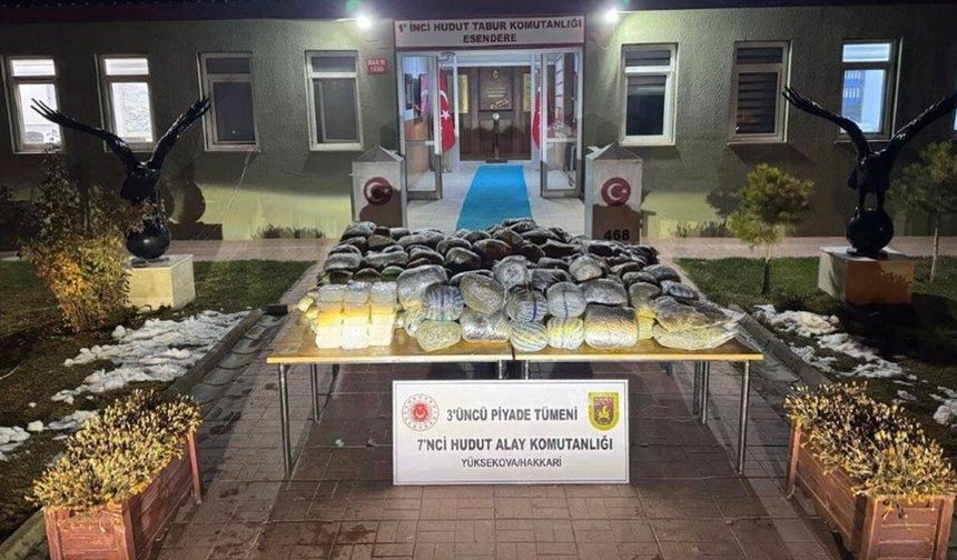 MSB: Hakkâri Hudut Hattında 258,9 Kilogram Yasaklı Madde Ele Geçirildi