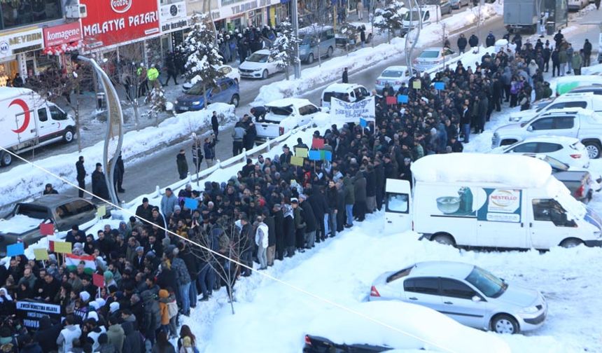Hakkari'de Suriye için yürüyüş düzenlendi!