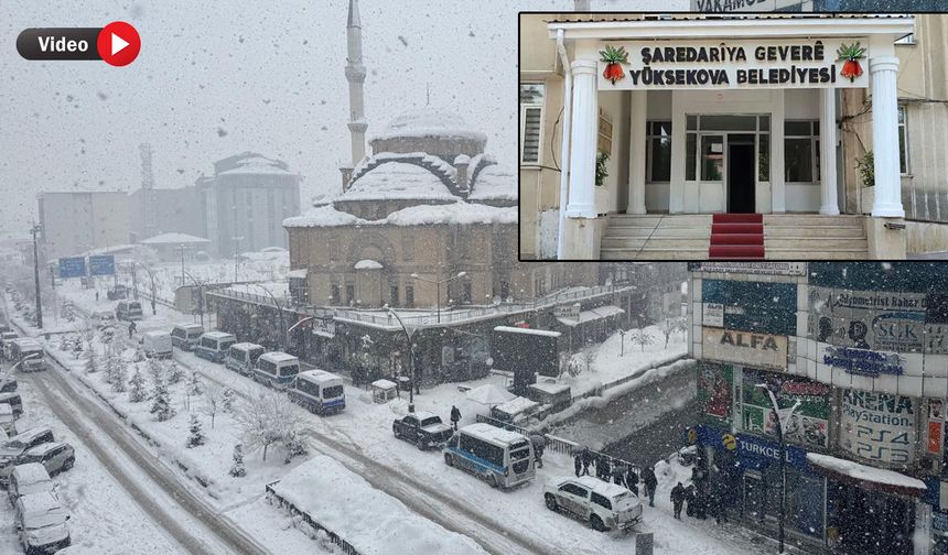 Yüksekova Belediyesi’nden yoğun kar yağışı uyarısı