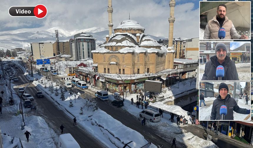 Yüksekova’da kar yağışı esnafı olumsuz etkiledi