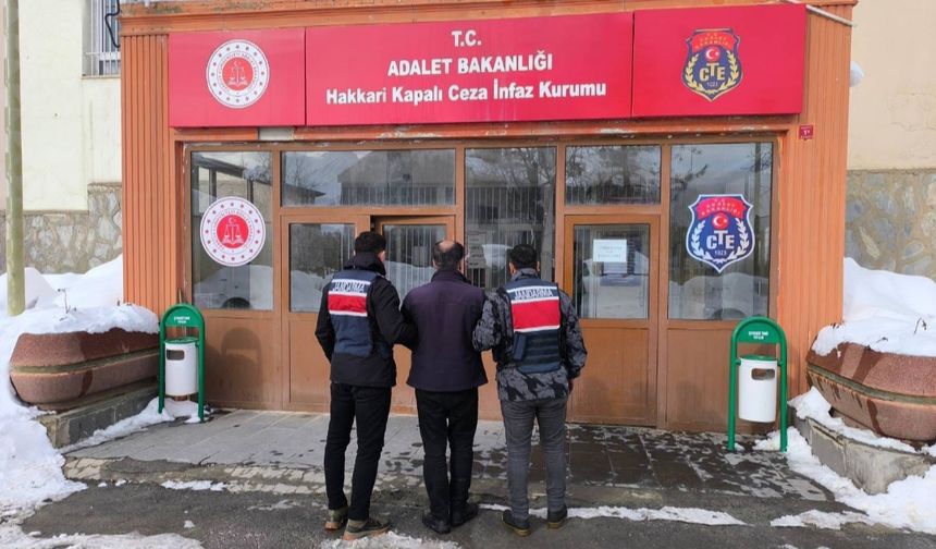 Hakkari’de 9 yıl 9 ay hapis cezası bulunan şahıs yakalandı