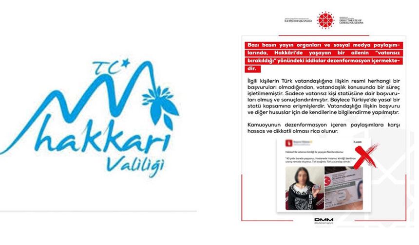 Hakkâri Valiliği: “Vatansız Bırakıldı” İddiaları Gerçeği Yansıtmıyor