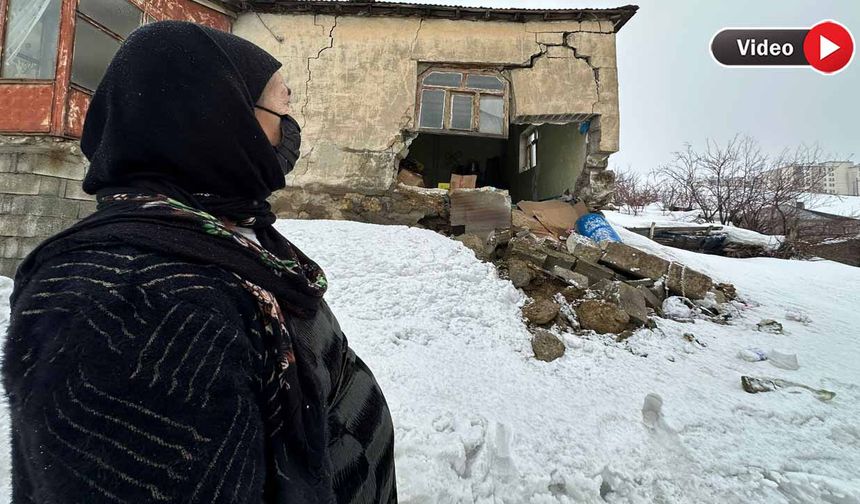 Yüksekova’da Ev Çöktü: Yaşlı Kadın Kış Ortasında Evsiz Kaldı