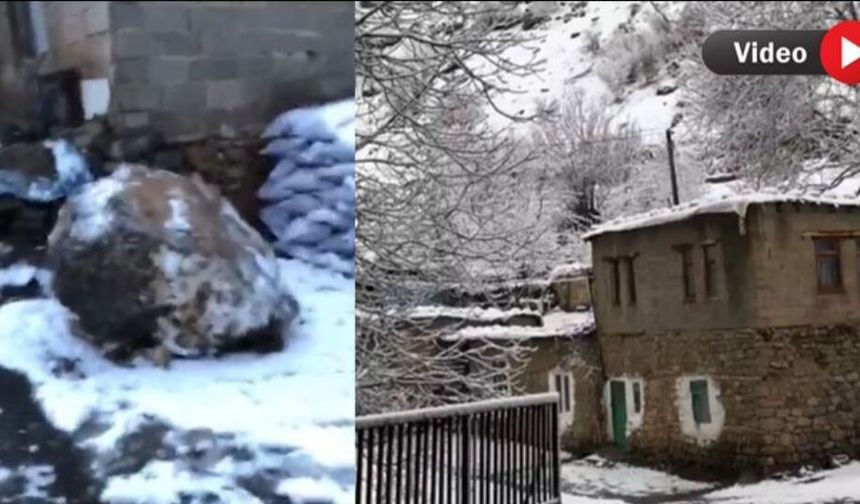 Hakkâri’de Faciadan Dönüldü: Dev Kayalar Köy İçine Düştü