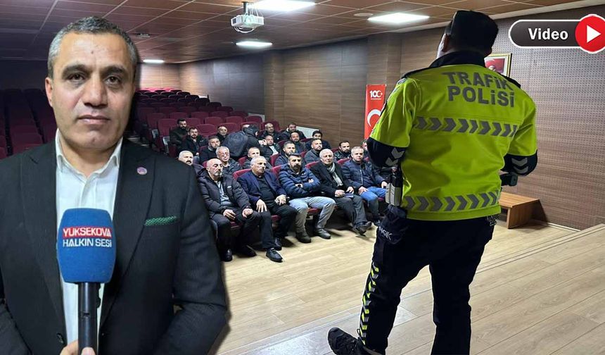 Yüksekova’da Taksi ve Servis Şoförlerine Trafik Semineri