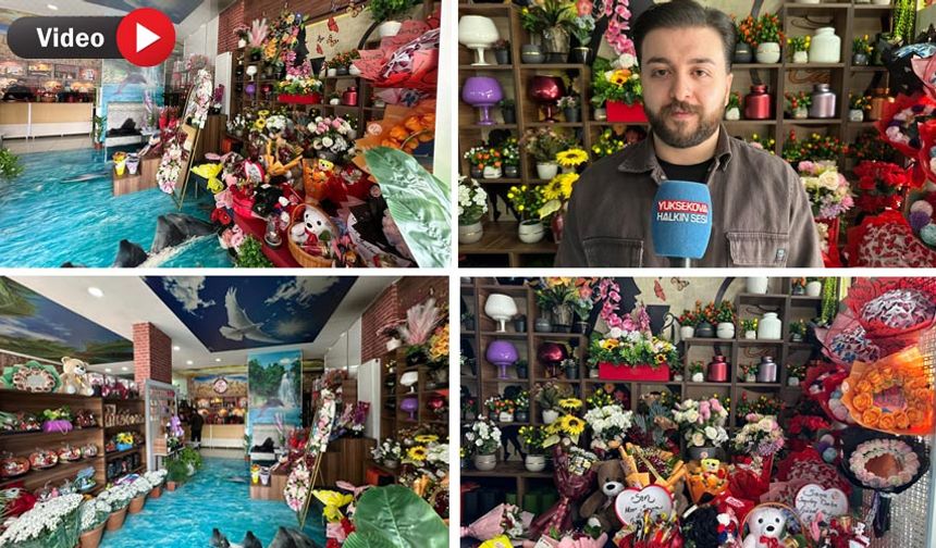 14 Şubat Öncesi Yüksekova’daki Çiçekçilerde Yoğunluk