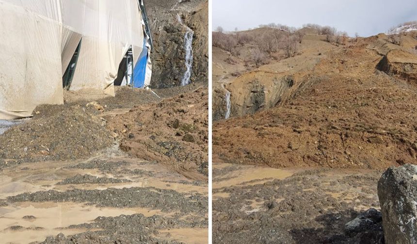 Hakkari’nin Durankaya beldesinde heyelan