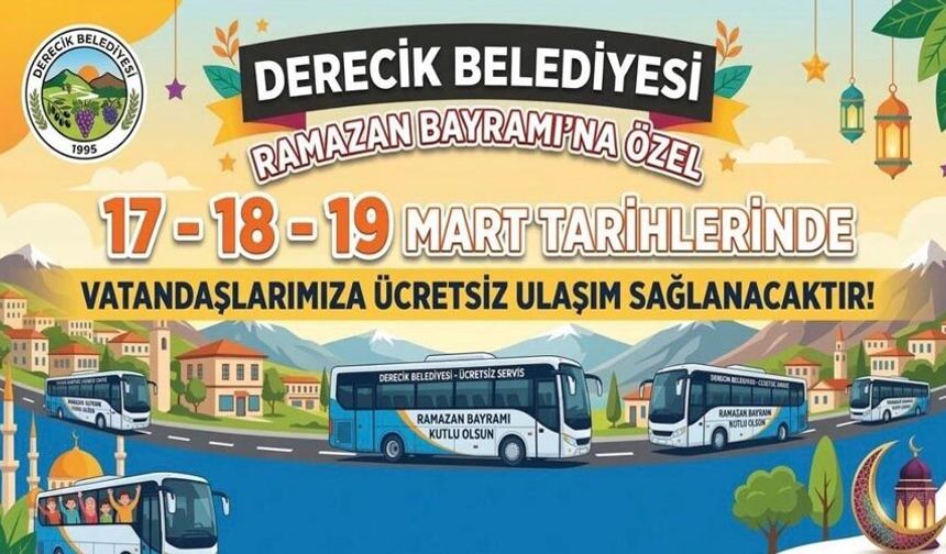 Derecik Belediyesi’nden Bayramda Ücretsiz Ulaşım Hizmeti