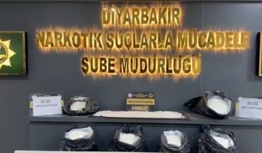 Diyarbakır’da takibe alınan tırda 81 kilo metamfetamin ele geçirildi