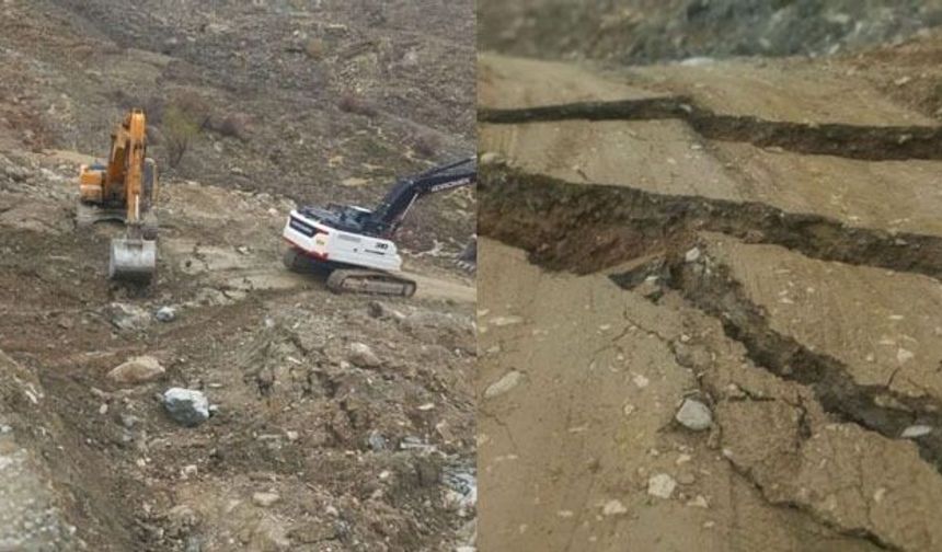 Hakkari-Van yolunda alternatif yol yine çöktü