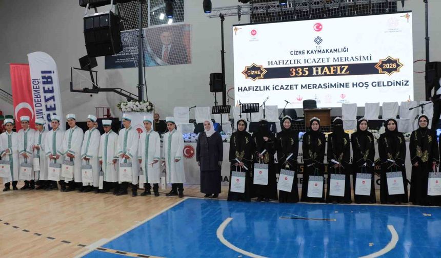 Cizre’de 335 hafız diplomalarını aldı