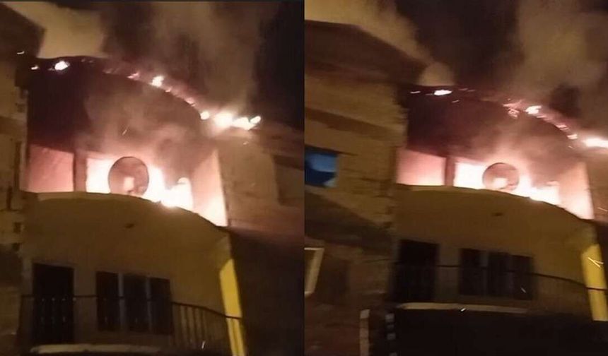 Hakkari'de korkutan ev yangını!