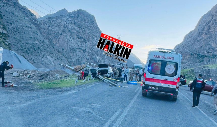 Hakkari-Çukurca karayolunda kaza: 1 Ölü, 3 Yaralı